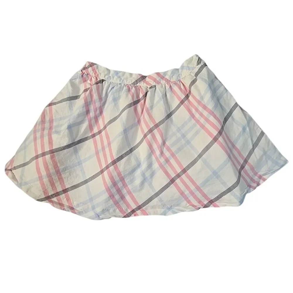 Gymboree 2pc Outfit Set Girls 12 Ivory Pink Plaid Butterfly Sugar Plum FairyCore